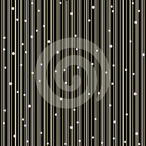 Abstract striped Vector seamless pattern. Soft pink dots, pink and green stripes on black background