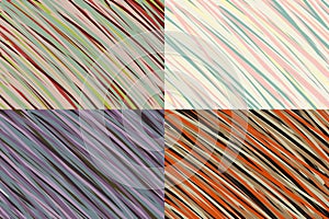 Abstract Stripes Background Set.