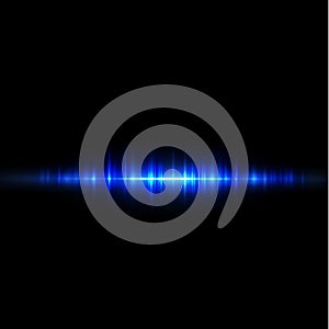 Abstract strips light blue isolate on black background, vector & illustration