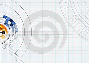 abstract structure circuit computer cube technology business background