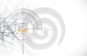 abstract structure circuit computer cube technology business background