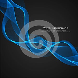 Abstract stylish glossy wave dark background