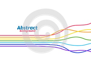 Abstract stylish rainbow colors lines background design