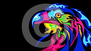 The abstract stylization of the eagle