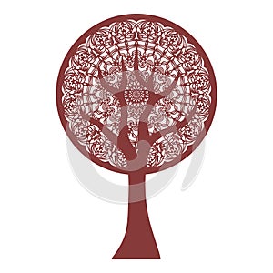 Abstract stylized tree - mandala.