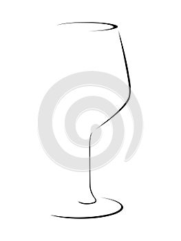 Abstract Stylized Wineglass