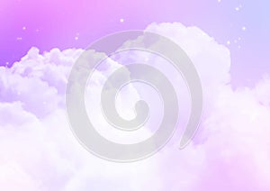 Sugar cotton candy sky background