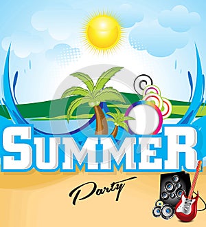 Abstract summer background vector