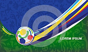 2024 Conmeball Copa America Abstract green Championship Brazilian Summer Football Game Competition vector background photo