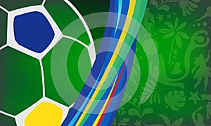 Abstract Summer 2025 Conmeball Copa America Abstract green Brazilian Summer Game Competition- Vector photo