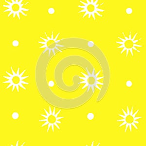 Abstract sun, circle seamless repeat pattern.