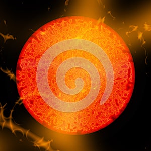 Abstract sun eruptions