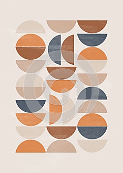 Abstract sun moon print boho minimalist printable wall art geometric abstract
