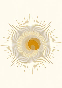 Abstract  Sun print boho minimalist printable wall art