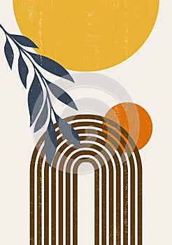 Abstract  Sun print boho minimalist printable wall art