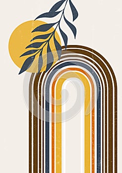 Abstract  Sun print boho minimalist printable wall art