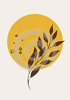 Abstract Sun print boho minimalist printable wall art