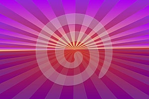 Abstract sunburst pattern, gradient purple violet, magenta ray colors. Vector illustration, EPS10. Geometric pattern.