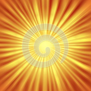 Abstract Sunburst with Radial Bright Rays