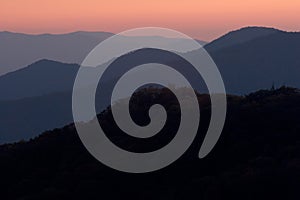 Abstract Sunset Mountains