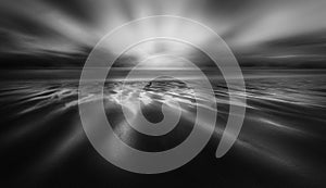 Abstract Sunset, Perran Sands, North Cornwall