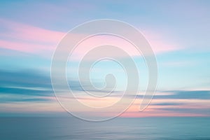 Abstract sunset sky and ocean nature background.