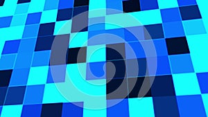 Abstract surface from color mosaic. Computer generated technology background. 3D rendering of square blocks.