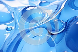 Abstract and surreal background of blue goo or water