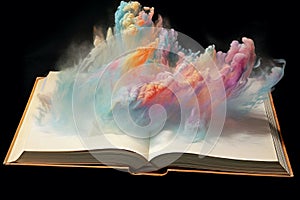 Abstract and surreal looking magical book background
