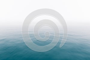 Abstract Surreal Water Fading into White Fog - Calm Background - Soft texture - Ocean