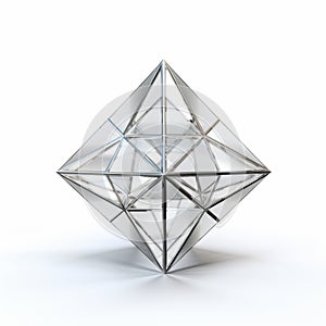 Abstract Surrealism: A Modern Metal Structure Of Three Diamonds
