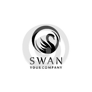 Abstract Swan logo ideas design vector illustration