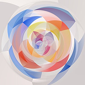 Abstract swirl background - pastel full color spectrum colored - white and gray