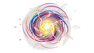 Abstract Swirl Energy Vortex Dynamic Colorful Background, vector design Generative AI