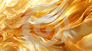 An abstract swirl of golden waves, capturing the essence of elegance and extravagance.