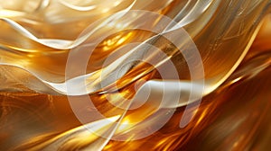 An abstract swirl of golden waves, capturing the essence of elegance and extravagance.