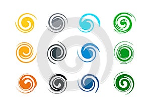 Abstract swirl grunge logo, and splash wave, wind, water, flame, symbol icon template photo