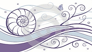 Abstract swirl lines, dynamic flow and modern graphic element vector design Generative AI