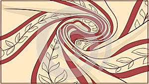 Abstract swirl pattern, artistic background design. vector design Generative AI