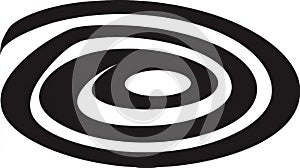 Abstract Swirl Pattern - Black and White Spiral Design
