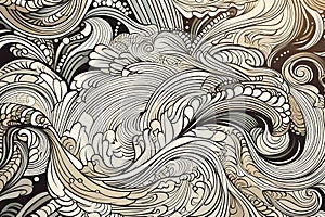 Abstract Swirl Patterns in Monochrome