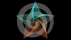 Abstract swirl star shape background with colorful gradient linens | swirl spline line desktop background.