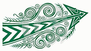 Abstract Swirling Arrow, Dynamic Directional Flow, vector design Generative AI