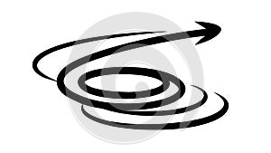 Abstract Swirling Arrow, Dynamic Process Flow, vector design Generative AI