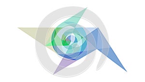 Abstract Swirling Arrow Vector Icon for Direction Process, vector design Generative AI