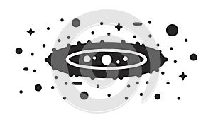 Abstract Swirling Binary Data Pattern, Digital Flow, vector design Generative AI