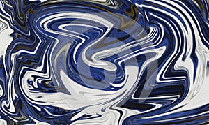 Abstract Swirling Blue and White Liquid Marble Texture