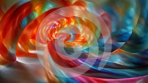 Abstract swirling colorful spiral art