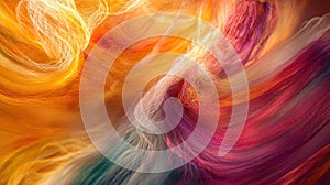 Abstract Swirling Colorful Threads