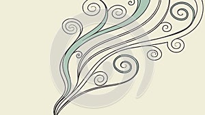 Abstract Swirling Design Element, Fluid and Dynamic Pattern, vector design Generative AI